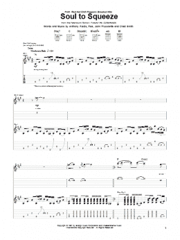 page one of Soul To Squeeze (Guitar Tab)