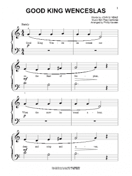 page one of Good King Wenceslas (Beginning Piano Solo)