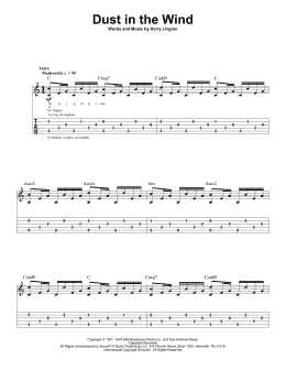 page one of Dust In The Wind (Guitar Tab (Single Guitar))