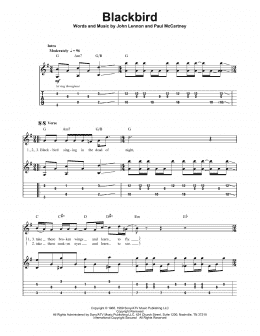 page one of Blackbird (Guitar Tab (Single Guitar))