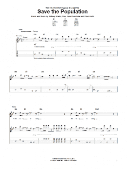 page one of Save The Population (Guitar Tab)