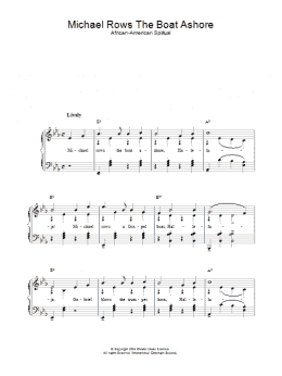page one of Michael Rows The Boat Ashore (Easy Piano)