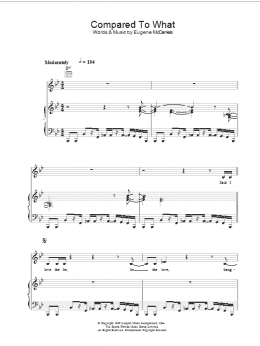 page one of Compared To What (Piano, Vocal & Guitar Chords)
