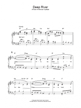 page one of Deep River (Easy Piano)