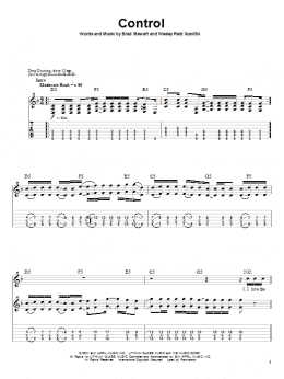page one of Control (Guitar Tab (Single Guitar))
