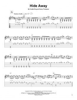 page one of Hide Away (Guitar Tab (Single Guitar))