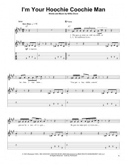 page one of I'm Your Hoochie Coochie Man (Guitar Tab (Single Guitar))