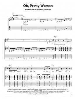 page one of Oh, Pretty Woman (Guitar Tab (Single Guitar))