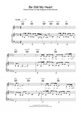 page one of Be Still My Heart (Piano, Vocal & Guitar Chords)