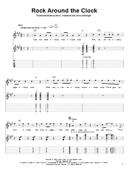 page one of Rock Around The Clock (Guitar Tab (Single Guitar))