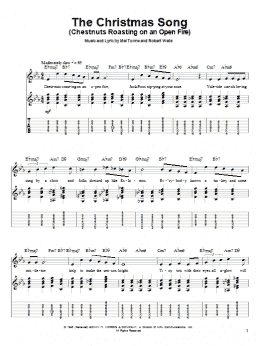 page one of The Christmas Song (Chestnuts Roasting On An Open Fire) (Guitar Tab (Single Guitar))