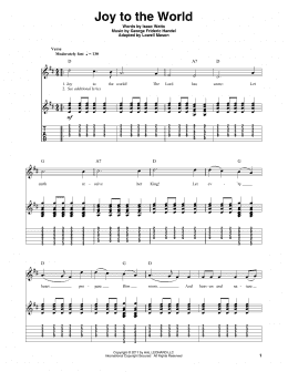 page one of Joy To The World (Guitar Tab (Single Guitar))