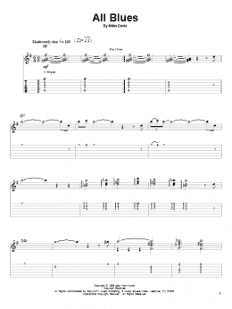 page one of All Blues (Guitar Tab (Single Guitar))