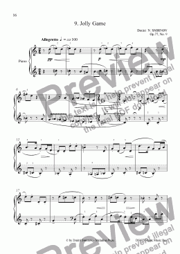 page one of MAGIC MUSIC BOX op77/09. Jolly Game. Pf
