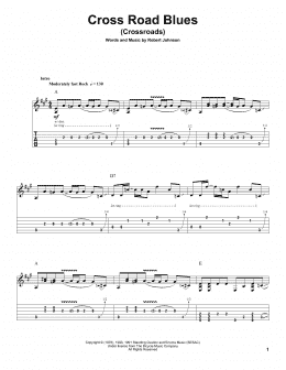 page one of Cross Road Blues (Crossroads) (Guitar Tab (Single Guitar))