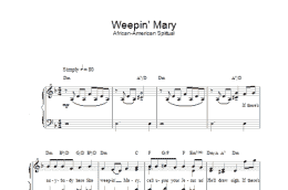 page one of Weepin' Mary (Piano, Vocal & Guitar Chords)