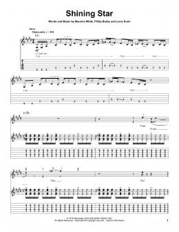 page one of Shining Star (Guitar Tab (Single Guitar))
