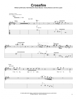 page one of Crossfire (Guitar Tab (Single Guitar))