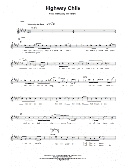 page one of Highway Chile (Easy Guitar)
