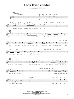 page one of Look Over Yonder (Easy Guitar)