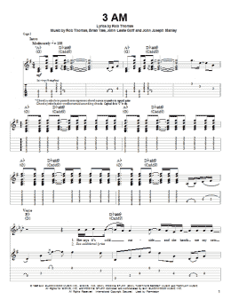 page one of 3 AM (Guitar Tab (Single Guitar))