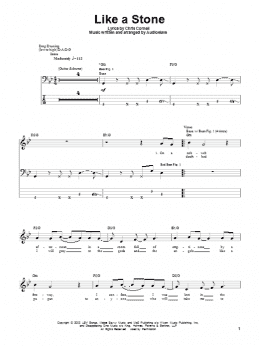 page one of Like A Stone (Bass Guitar Tab)