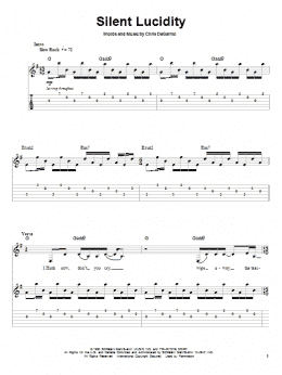 page one of Silent Lucidity (Guitar Tab (Single Guitar))