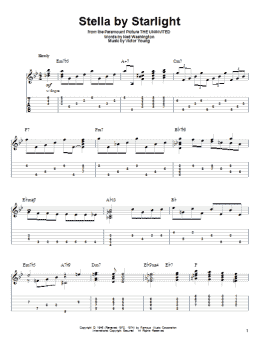 page one of Stella By Starlight (Guitar Tab (Single Guitar))