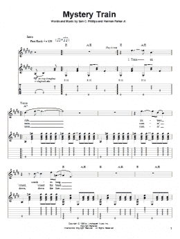 page one of Mystery Train (Guitar Tab (Single Guitar))