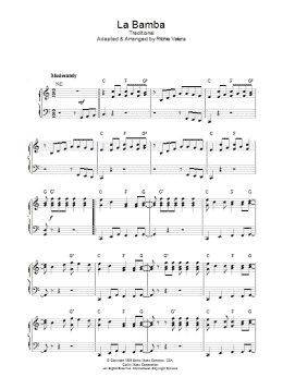 page one of La Bamba (Piano Solo)