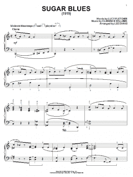 page one of Sugar Blues (Piano Solo)