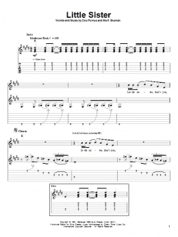 page one of Little Sister (Guitar Tab (Single Guitar))