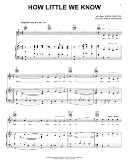 page one of How Little We Know (Piano, Vocal & Guitar Chords (Right-Hand Melody))