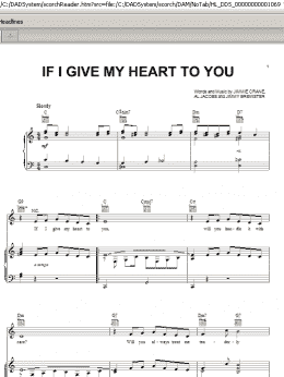 page one of If I Give My Heart To You (Piano, Vocal & Guitar Chords (Right-Hand Melody))