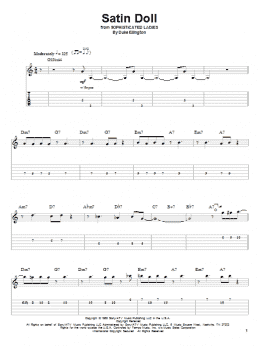 page one of Satin Doll (Guitar Tab (Single Guitar))