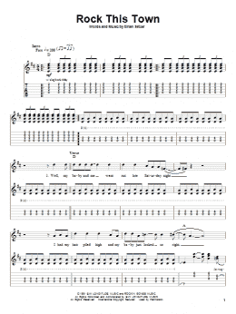 page one of Rock This Town (Guitar Tab (Single Guitar))