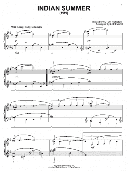 page one of Indian Summer (Piano Solo)