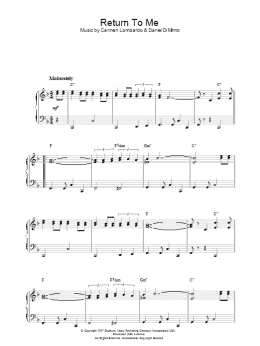 page one of Return To Me (Piano Solo)