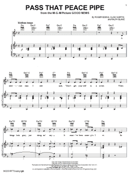 page one of Pass That Peace Pipe (Piano, Vocal & Guitar Chords (Right-Hand Melody))