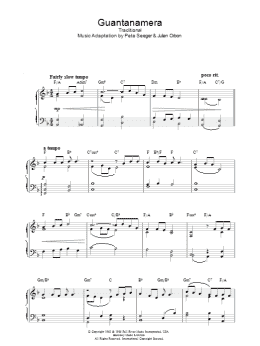 page one of Guantanamera (Piano Solo)