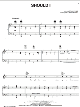 page one of Should I (Piano, Vocal & Guitar Chords (Right-Hand Melody))