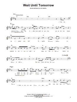 page one of Wait Until Tomorrow (Easy Guitar)