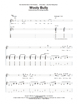 page one of Wooly Bully (Guitar Tab)