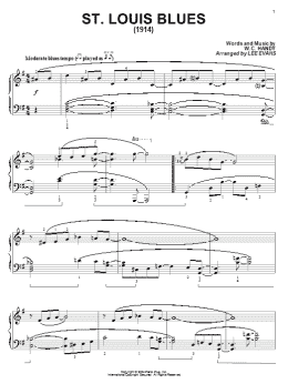 page one of St. Louis Blues (Piano Solo)