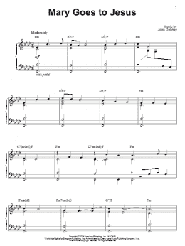 page one of Mary Goes To Jesus (Piano Solo)