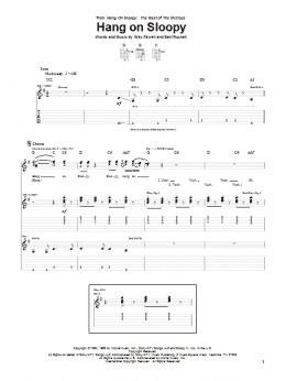 page one of Hang On Sloopy (Guitar Tab)