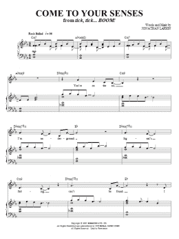 page one of Come To Your Senses (from tick, tick... BOOM!) (Piano & Vocal)