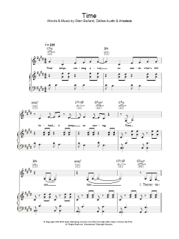 page one of Time (Piano, Vocal & Guitar Chords)