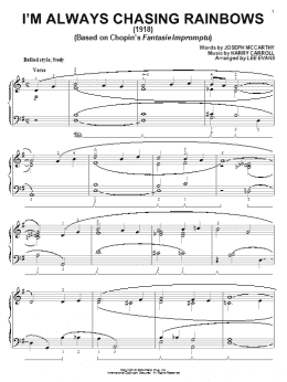 page one of I'm Always Chasing Rainbows (Piano Solo)