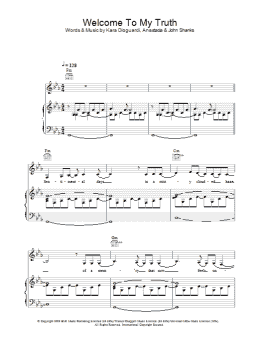 page one of Welcome To My Truth (Piano, Vocal & Guitar Chords)
